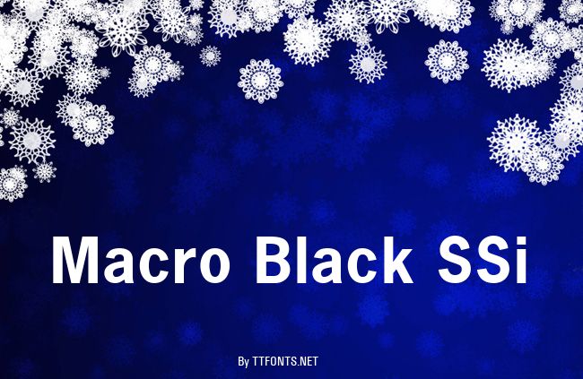 Macro Black SSi example